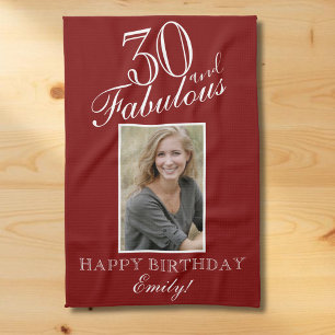 30 en Fabulous Persoonlijke Verjaardag  Theedoek