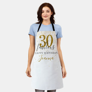 30 en Fabulous Verjaardag Elegant Goud en Zwart Sc Schort