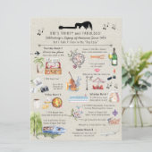 30 en Fabulous | Verjaardagsroute New Orleans Kaart (Staand voorkant)