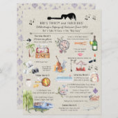 30 en Fabulous | Verjaardagsroute New Orleans Kaart (Voorkant / Achterkant)