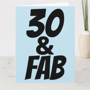 30 EN FANTASTISCH 30E VERJAARDAG Wenskaart Kaart