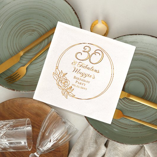 30 en fantastisch 30ste verjaardagsfeest folie servetten