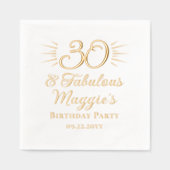 30 en fantastisch 30ste verjaardagsfeest folie servetten (Voorkant)