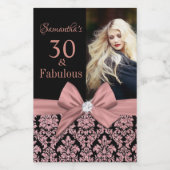 30 en fantastisch verjaardagsfeestje wijn etiket (Enkel label)