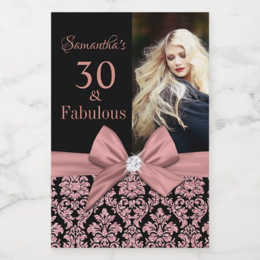 30 en fantastisch verjaardagsfeestje wijn etiket (Enkel label)