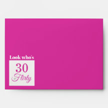 30 en feestdag warm roze gepersonaliseerd Envelop
