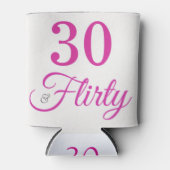 30 en felroze en grijze 30e verjaardag blikjeskoeler (Voorkant)