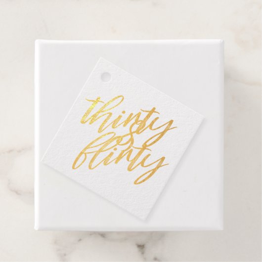 30 en Flirty Birthday Party Folie Gift Labels (Met doos)