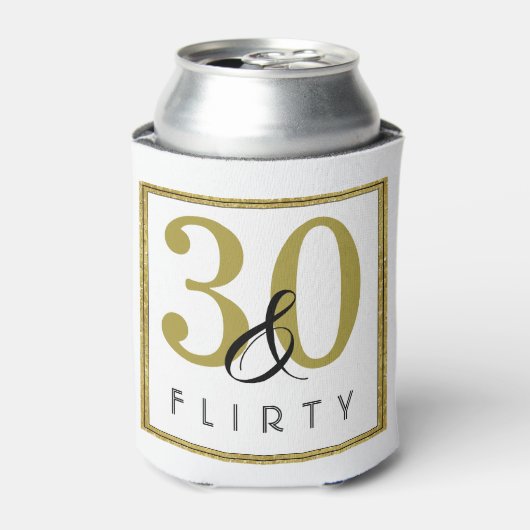 30- en Flirty Gold-30e verjaardag Blikjeskoeler (Blikje Voorkant)