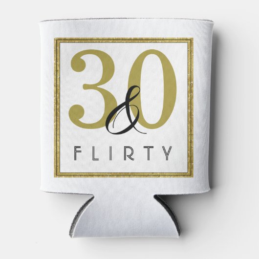30- en Flirty Gold-30e verjaardag Blikjeskoeler (Voorkant)