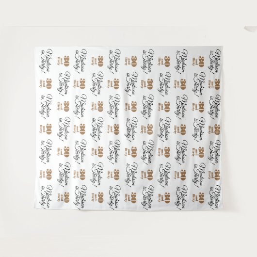 30 en Flirty Party Achtergrond Stap en Herhaal Wandkleed (Voorkant (horizontaal))