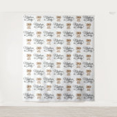 30 en Flirty Party Achtergrond Stap en Herhaal Wandkleed (Voorkant)