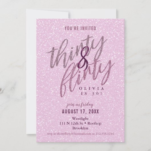 30 en Flirty Verjaardag Kaart (Voorkant)