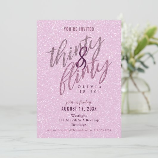 30 en Flirty Verjaardag Kaart (Staand voorkant)