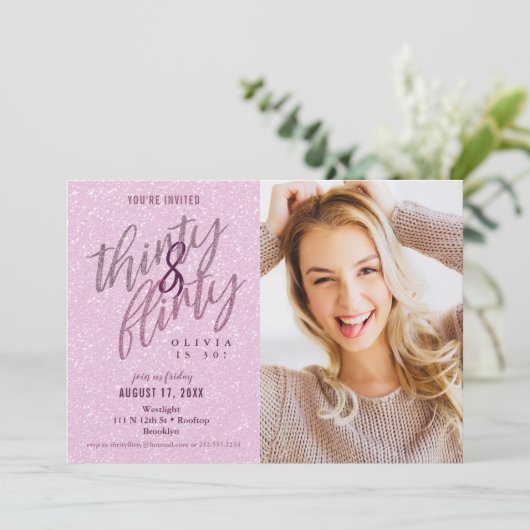 30 en Flirty Verjaardag Kaart (Staand voorkant)