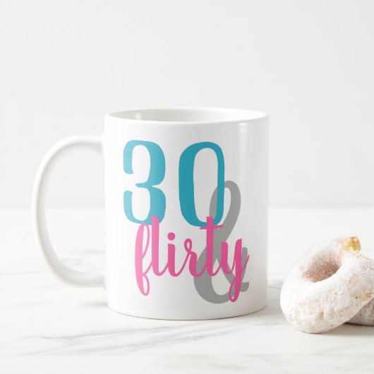 30 en Flirty Verjaardag Mok (Met donut)