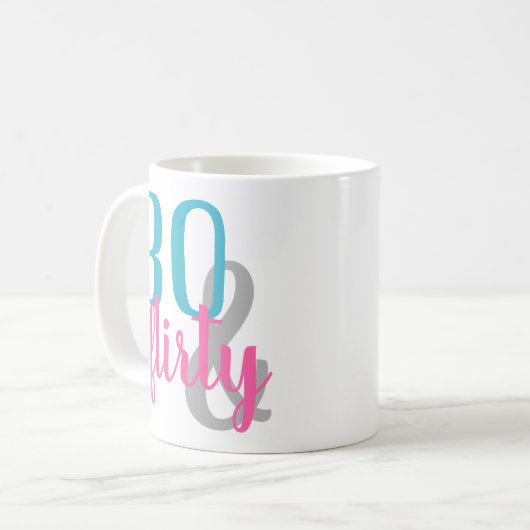 30 en Flirty Verjaardag Mok (Voorkant links)