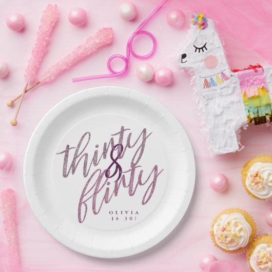 30 en Flirty Verjaardagspartij Papieren Borden Papieren Bordje (Feest)