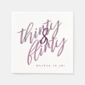 30 en Flirty Verjaardagspartij Papieren servetten (Voorkant)