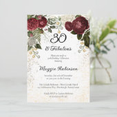 30. en Floral Birthday Party (Floral-partij) van F Kaart (Staand voorkant)