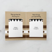 30 en geweldige bruin zwart 30e rustieke Verjaarda Kaart (Binnen)