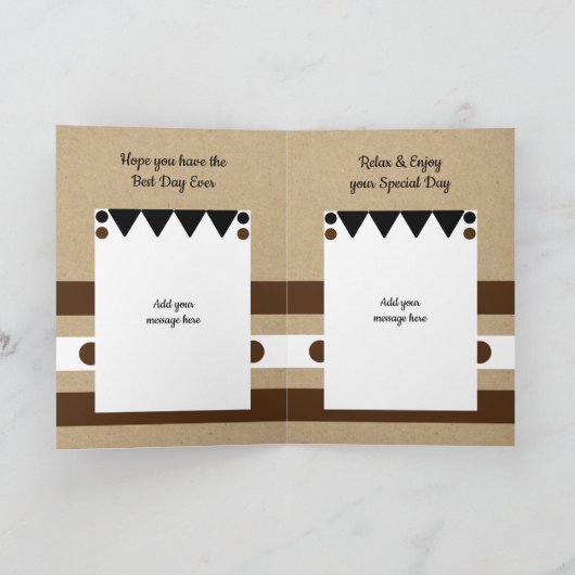 30 en geweldige bruin zwart 30e rustieke Verjaarda Kaart (Binnen)