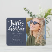 30 en geweldige verjaardagsfeestfoto nodigen kaart (Staand voorkant)