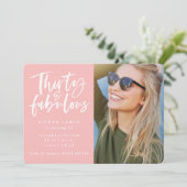 30 en geweldige verjaardagsfeestfoto nodigen kaart (Staand voorkant)