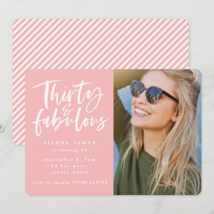 30 en geweldige verjaardagsfeestfoto nodigen kaart