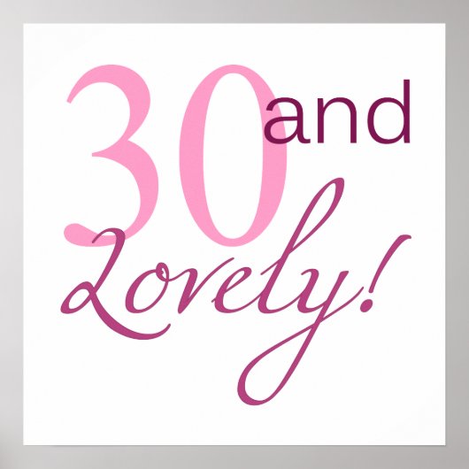 30 en liefdevolle Birthday Gifts Poster (Voorkant)