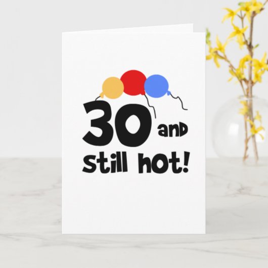 30 en nog warm kaart (Gele Bloem)