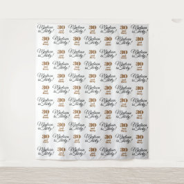 30 en ondeugend feest achtergrond Step and Repeat Wandkleed