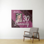 30 en Stunning Flower 30th Verjaardag Foto Wandkleed (In Situ (horizontaal))