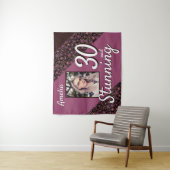 30 en Stunning Flower 30th Verjaardag Foto Wandkleed (In situ)