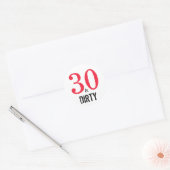 30 en Vies | Typografie 30e verjaardag Ronde Sticker (Envelop)