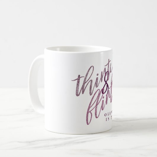 30 en Vlirty Birthday Coffee Mok (Voorkant links)