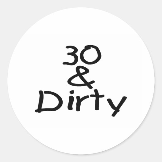 30 en vuil ronde sticker (Voorkant)