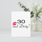 30 en vuile spoelen briefkaart (Staand voorkant)