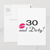 30 en vuile spoelen briefkaart (Voorkant / Achterkant)