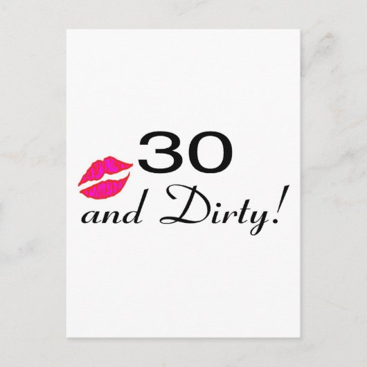 30 en vuile spoelen briefkaart (Voorkant)