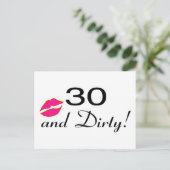 30 en vuile spoelen briefkaart (Staand voorkant)