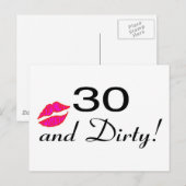 30 en vuile spoelen briefkaart (Voorkant / Achterkant)