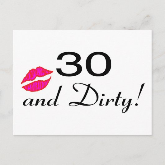 30 en vuile spoelen briefkaart (Voorkant)