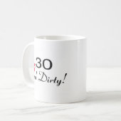 30 en vuile spoelen koffiemok (Voorkant links)