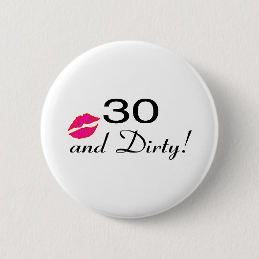 30 en vuile spoelen ronde button 5,7 cm (Voorkant)