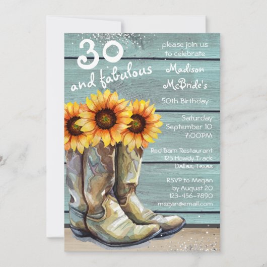 30. en Westerne zonnebloem uit een vruchtbaar rust Kaart (Voorkant)