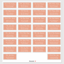 30 Enveloppes met afzonderlijke adressen voor huwe Sticker