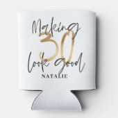 30 er goed uit laten zien gouden verjaardagsfeestj blikjeskoeler (Achterkant)