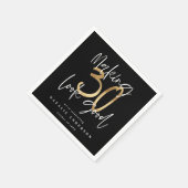 30 er goed uit laten zien gouden verjaardagsfeestj servet (Hoek)