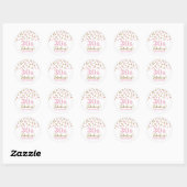 30 & Fabulous Birthday Pink Gold Confetti Ronde Sticker (Vel)